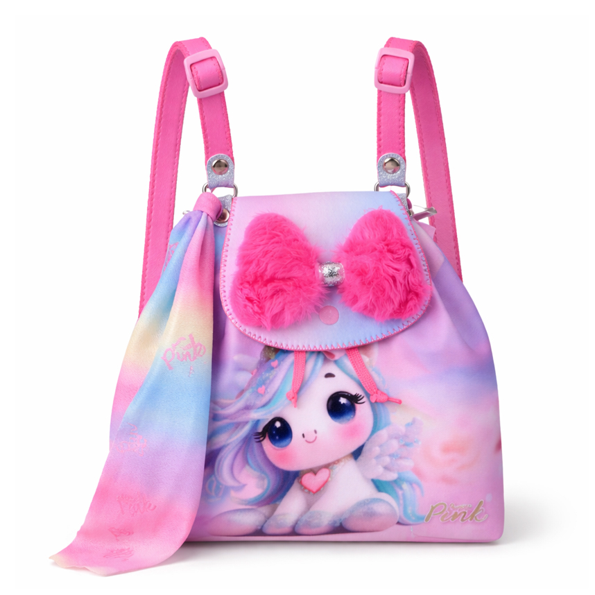 Mochila Infantil Princesa Pink Baby Estampa Unicórnio