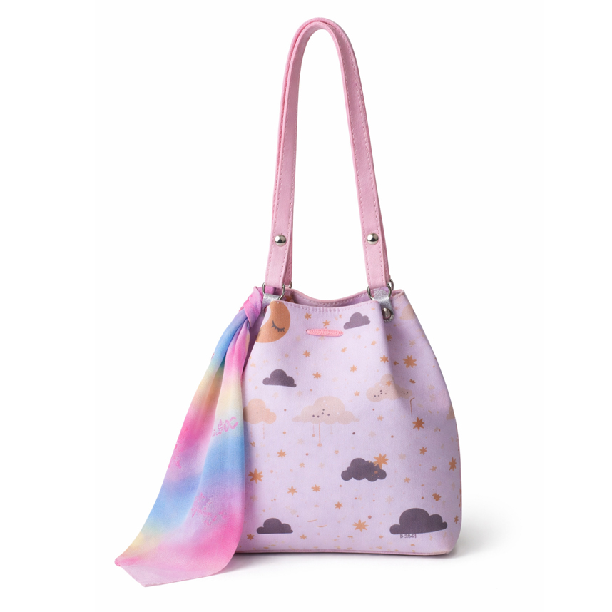 Bolsa Infantil Princesa Pink Bucket Estampa Unicórnio