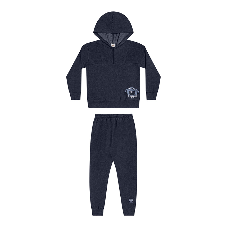 Conjunto Infantil Elian Blusão com Capuz Sports e Calça