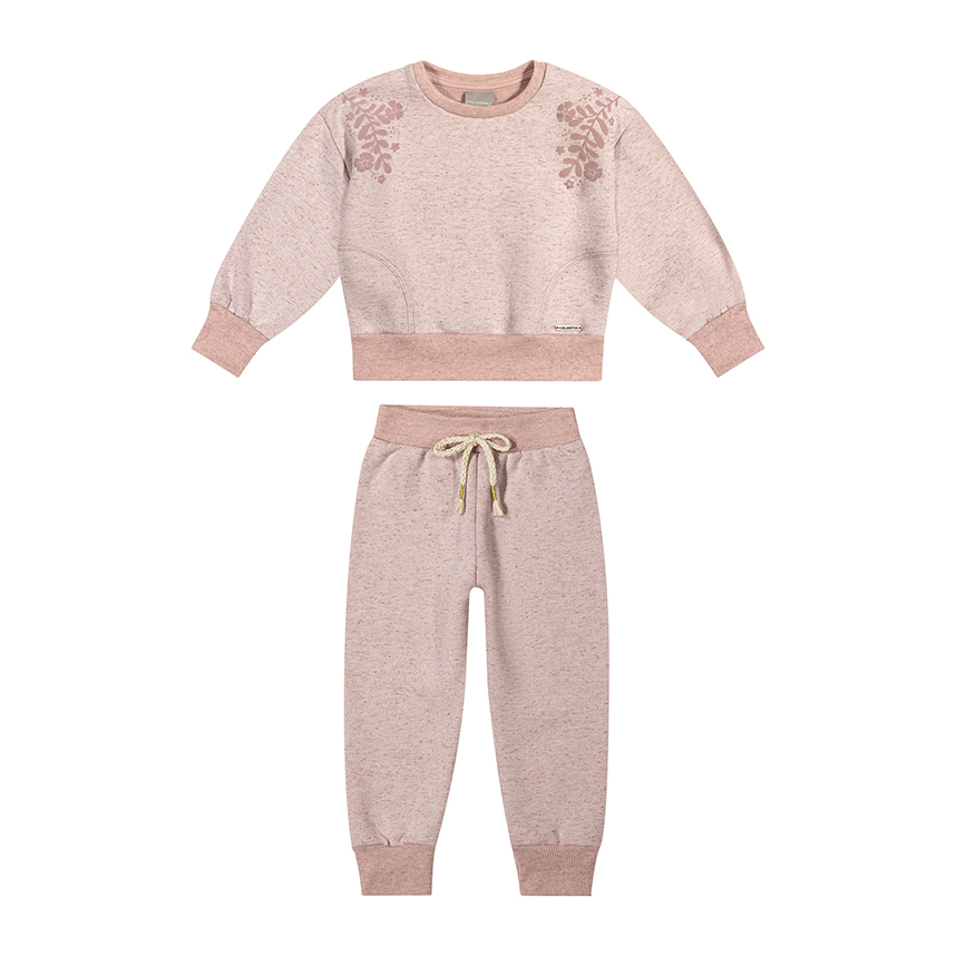 Conjunto Infantil Colorittá Blusão Estampa Floral e Calça