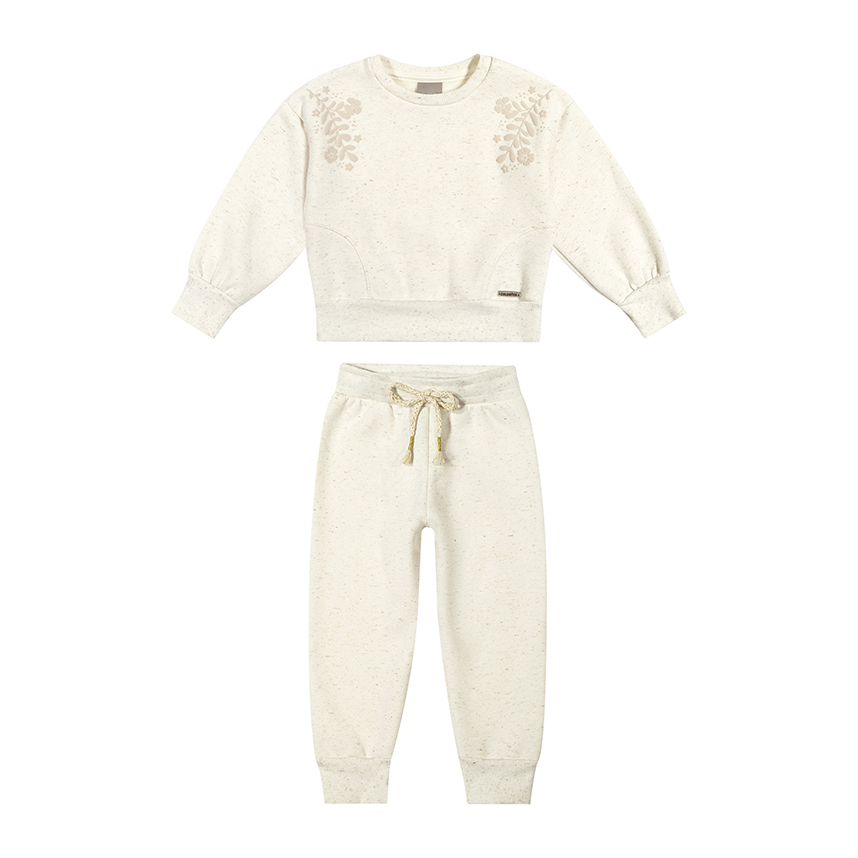Conjunto Infantil Colorittá Blusão Estampa Floral e Calça