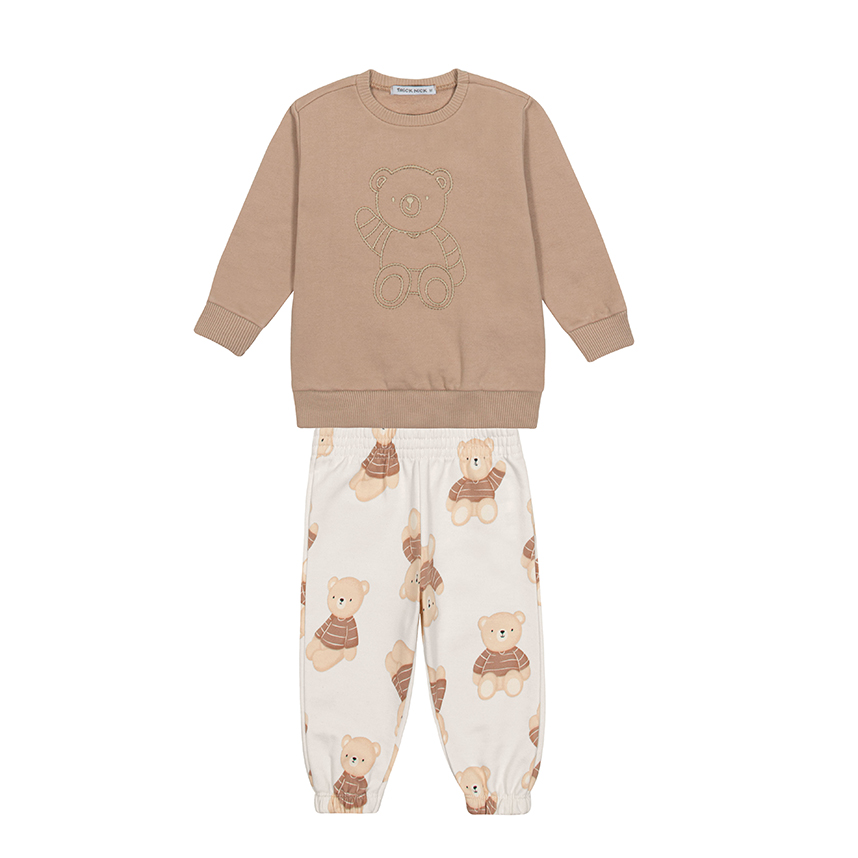 Conjunto Bebê Trick Nick Blusão Bordado Urso e Calça