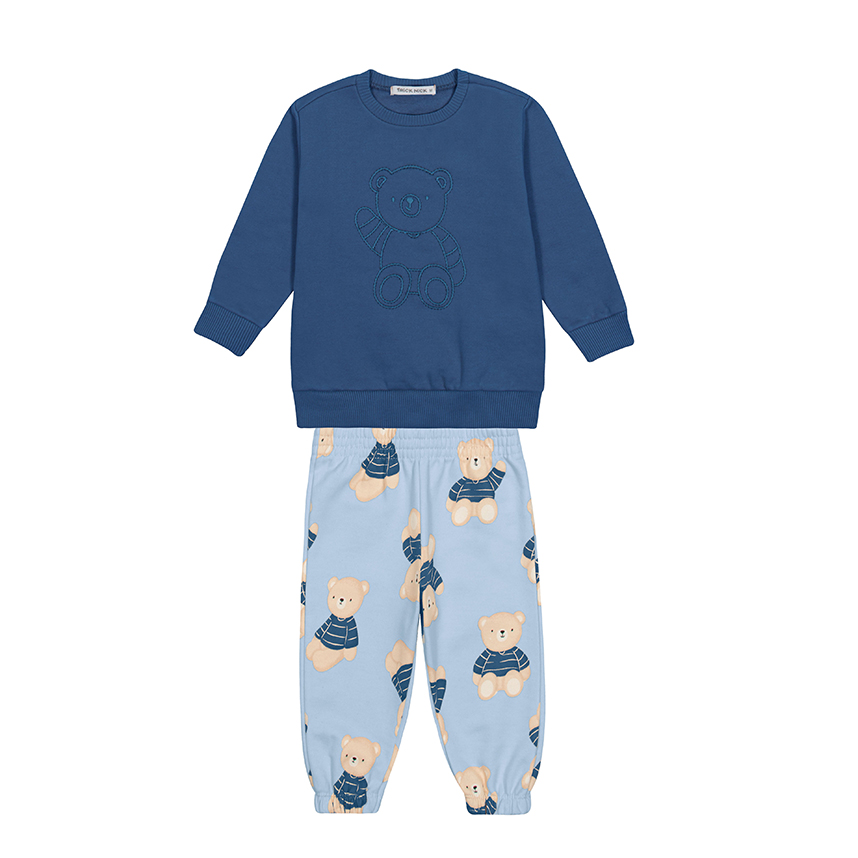 Conjunto Bebê Trick Nick Blusão Bordado Urso e Calça