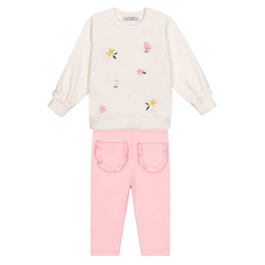 Conjunto Bebê Trick Nick Blusão Bordado Flores e Legging