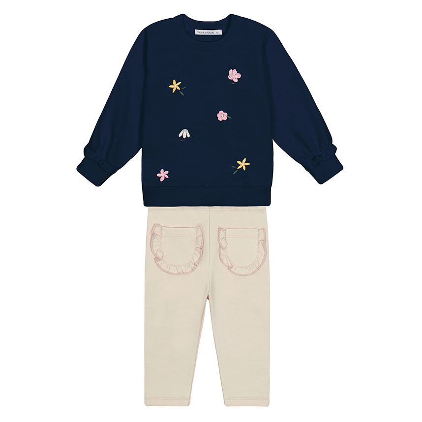 Conjunto Bebê Trick Nick Blusão Bordado Flores e Legging