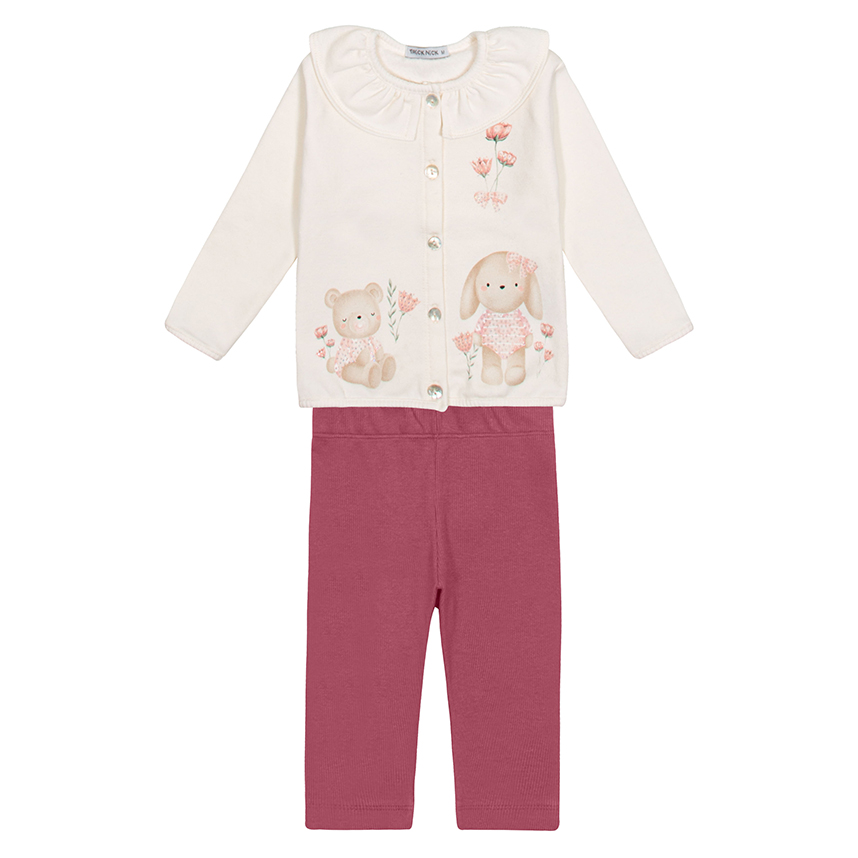 Conjunto Bebê Trick Nick Casaco Estampa Coelho e Legging