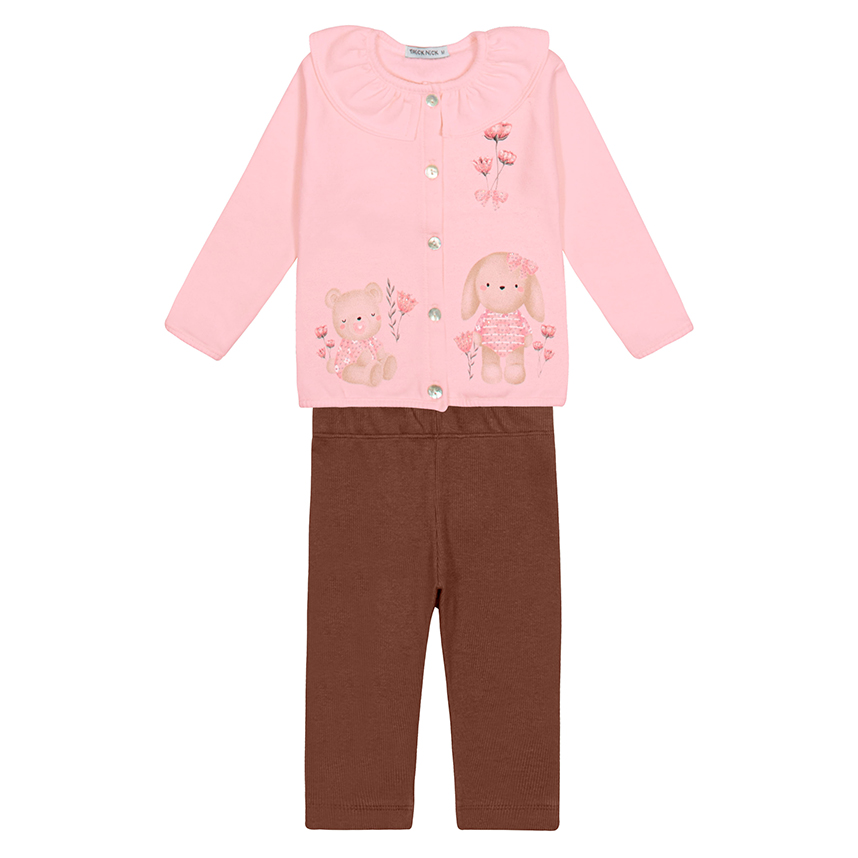 Conjunto Bebê Trick Nick Casaco Estampa Coelho e Legging