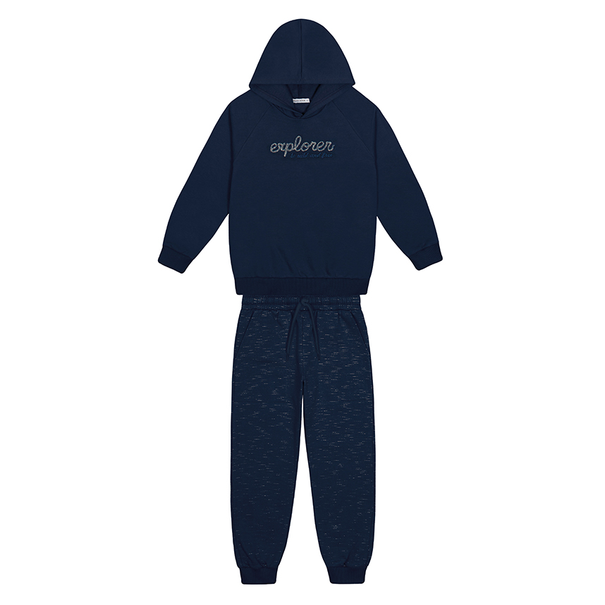 Conjunto Infantil Trick Nick Blusão Bordado Explore e Calça