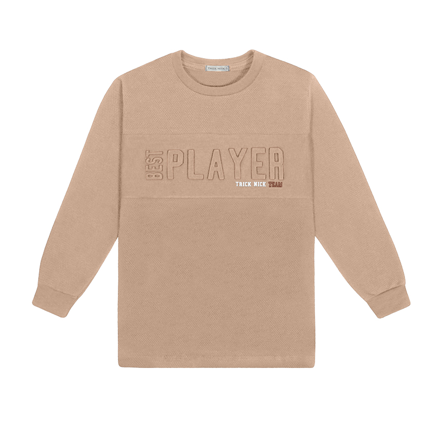 Camiseta Infantil Trick Nick Manga Longa Estampa Player