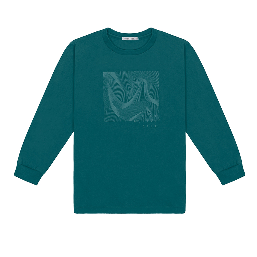 Camiseta Infantil Trick Nick Manga Longa Estampada