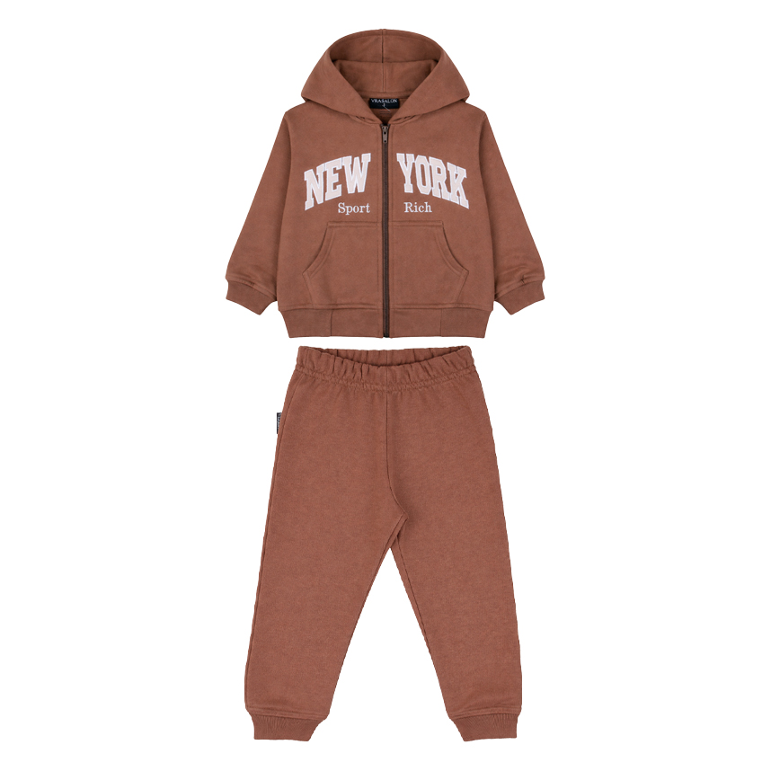 Conjunto Infantil Vrasalon Jaqueta Bordado New York e Calça