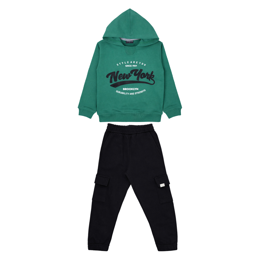 Conjunto Infantil Vrasalon Blusão Estampa New York e Calça