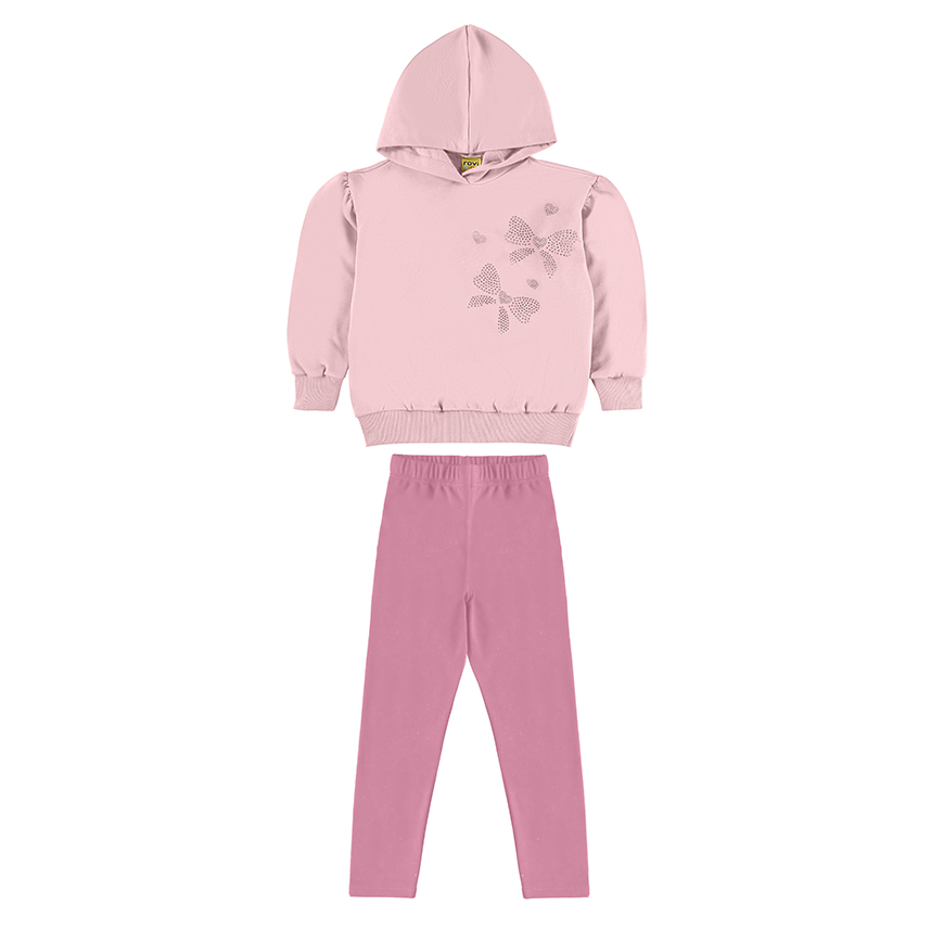 Conjunto Infantil Rovitex Blusão Bordado e Legging