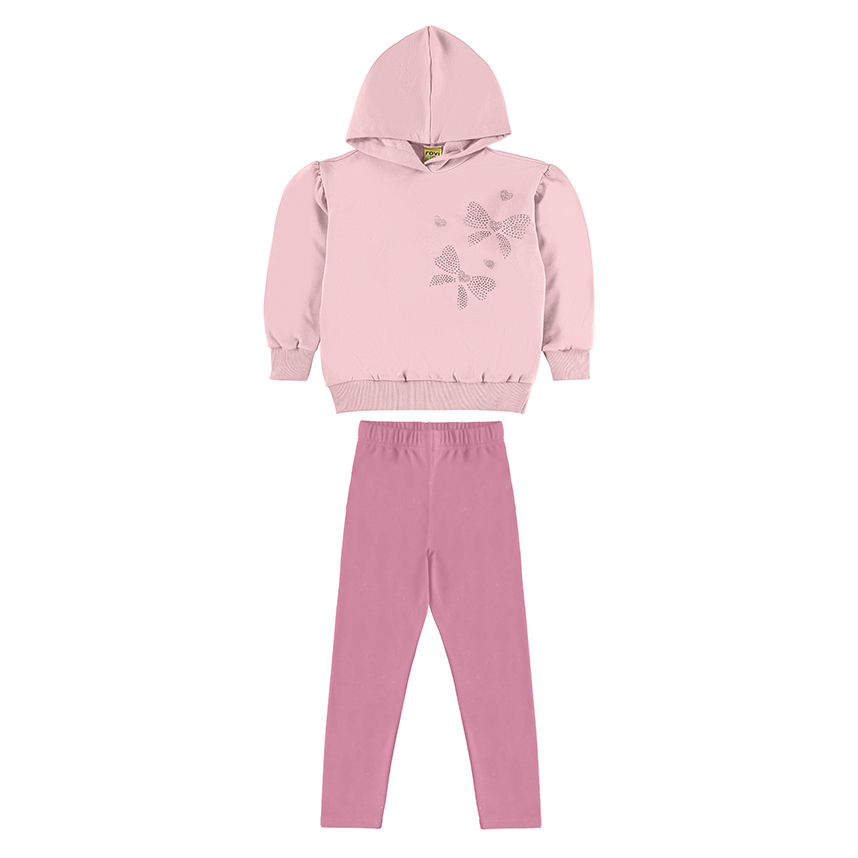 Conjunto Infantil Rovitex Blusão Bordado e Legging