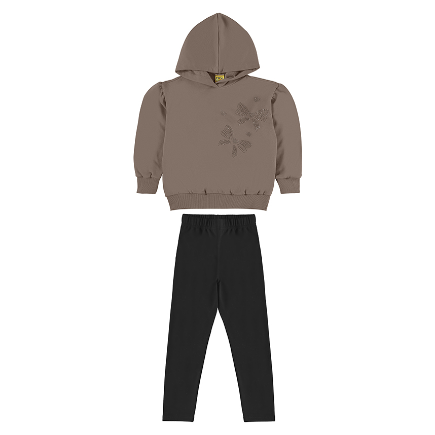 Conjunto Infantil Rovitex Blusão Bordado e Legging