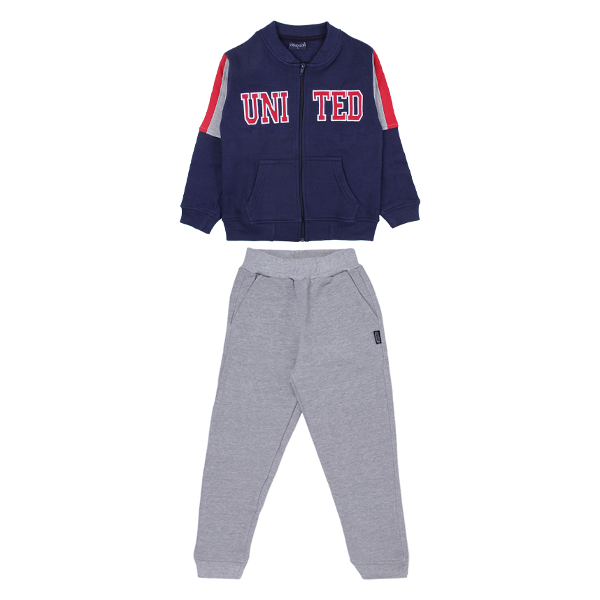 Conjunto Infantil Vrasalon Blusão Bordado United e Calça