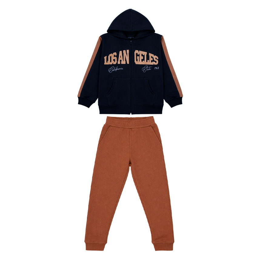 Conjunto Juvenil Vrasalon Blusão Bordado Los Angeles e Calça