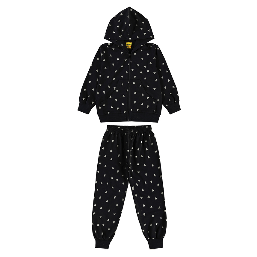 Conjunto Infantil Rovitex Jaqueta e Calça Estampa Corações
