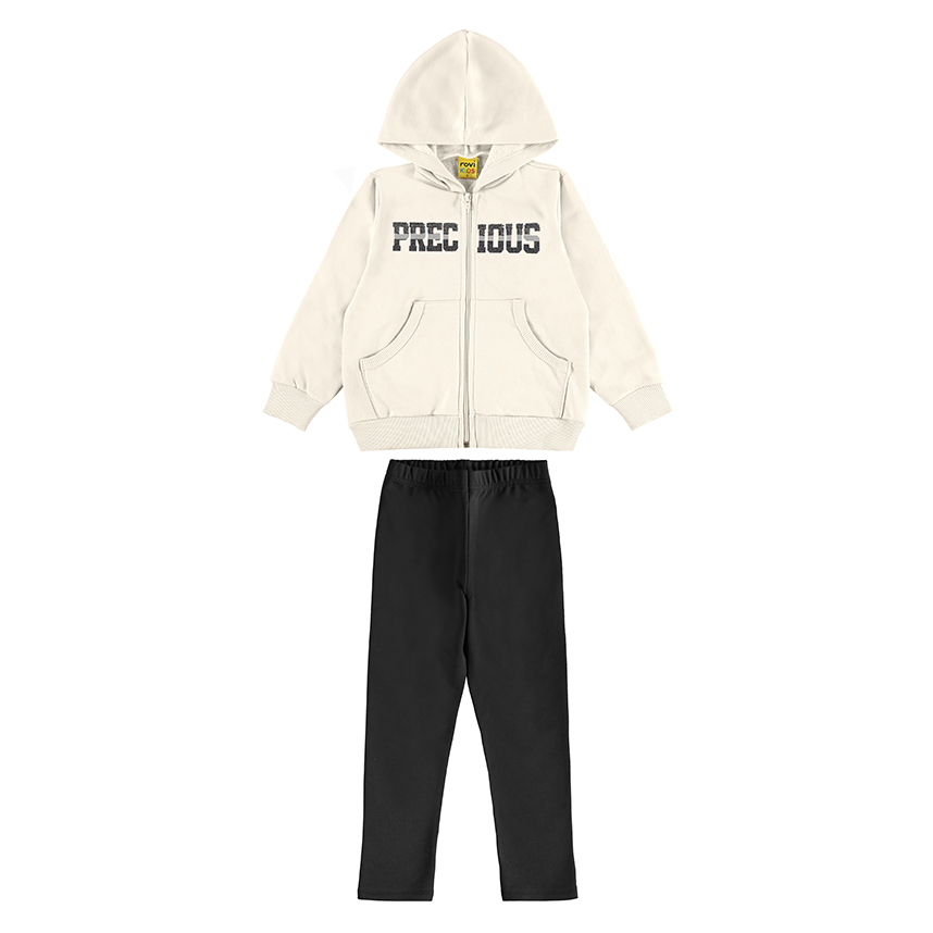 Conjunto Juvenil Rovitex Jaqueta Bordada Precious e Calça