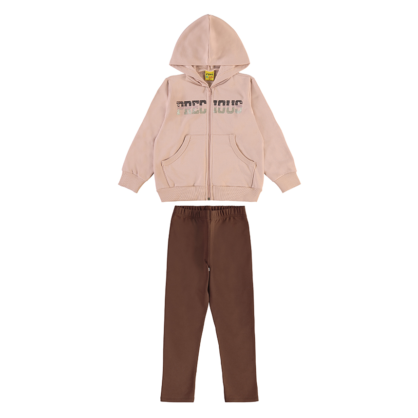 Conjunto Juvenil Rovitex Jaqueta Bordada Precious e Calça