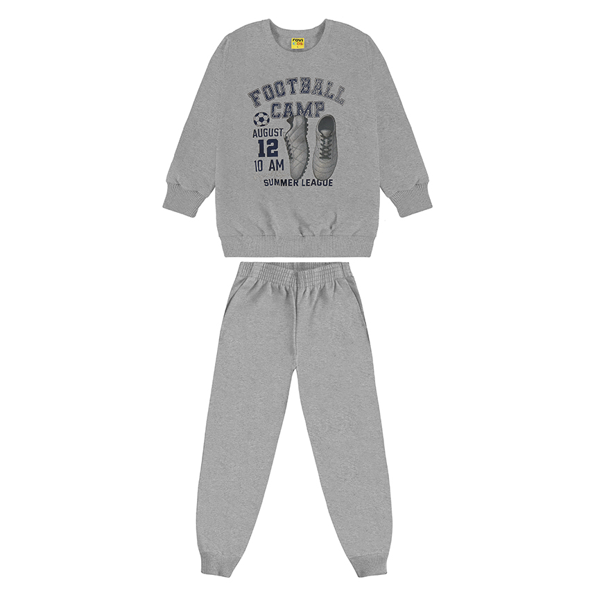 Conjunto Juvenil Rovitex Blusão Estampa Football e Calça