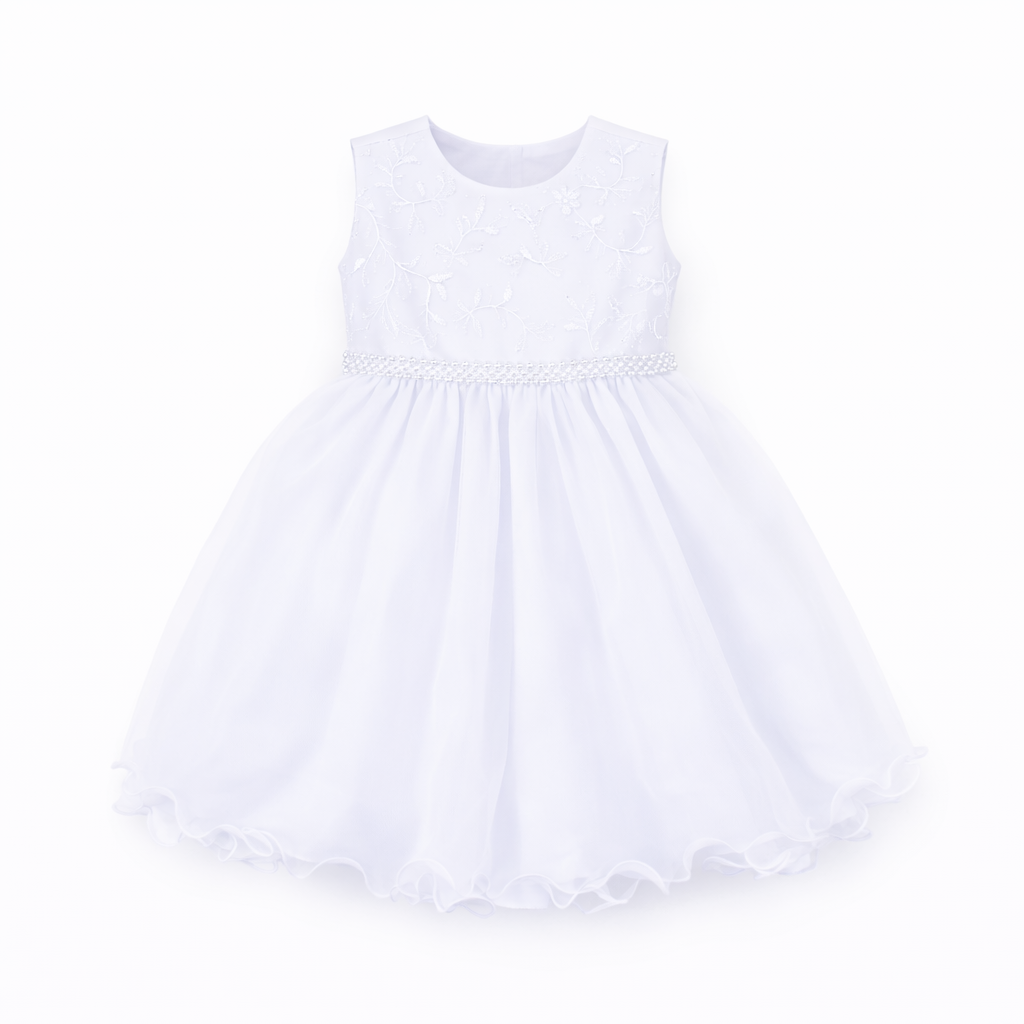 Vestido Bebê Nelu Godê com Bolero Bordado