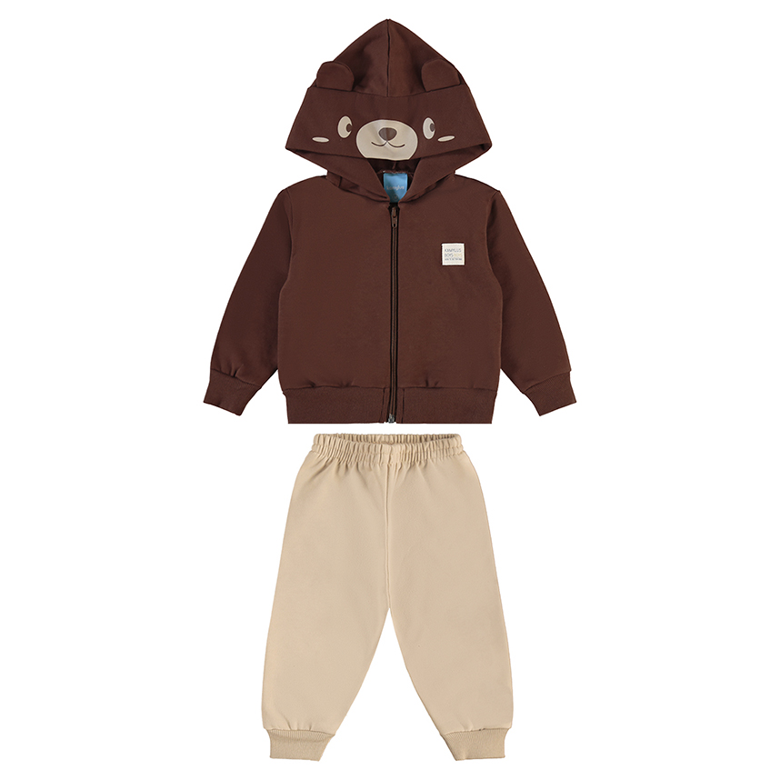 Conjunto Bebê Kamylus Jaqueta Bordado Urso E Calça