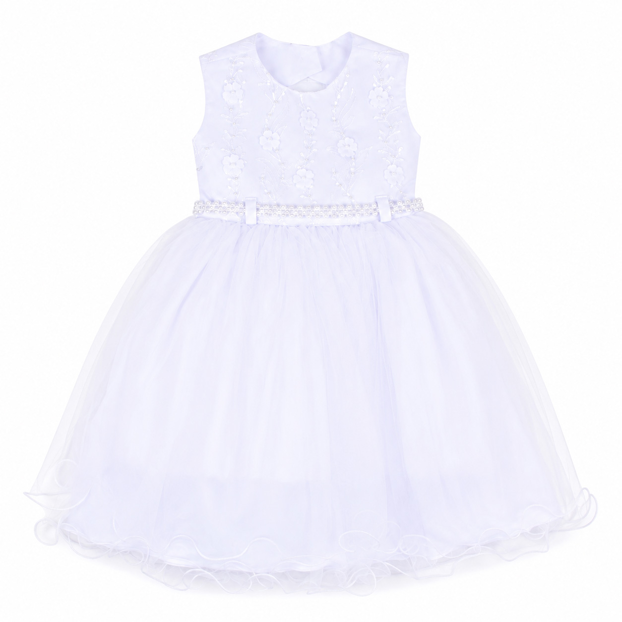 Vestido Infantil Menina Bonita Bordado Flor com Casaco