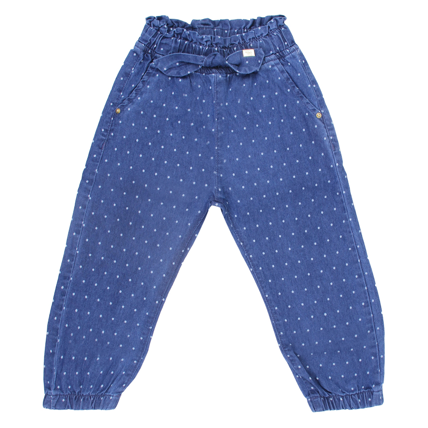 Calça Jeans Infantil Clube Doce Clochard Detalhe Poá