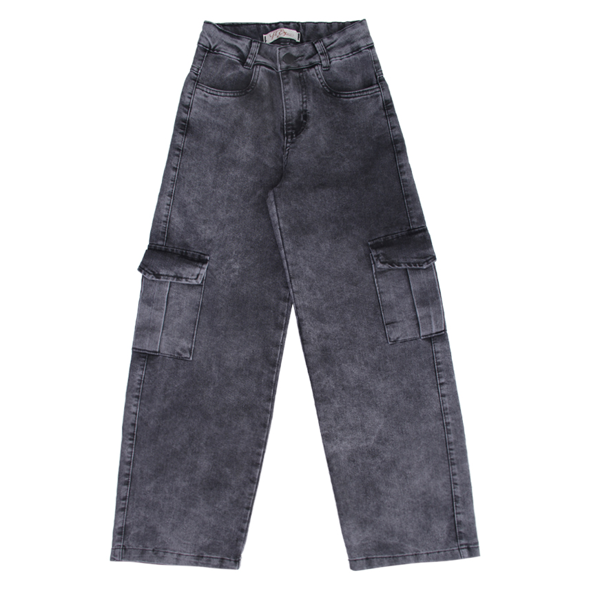 Calça Sarja Juvenil Tom Ery Wide Leg com Bolso Lateral