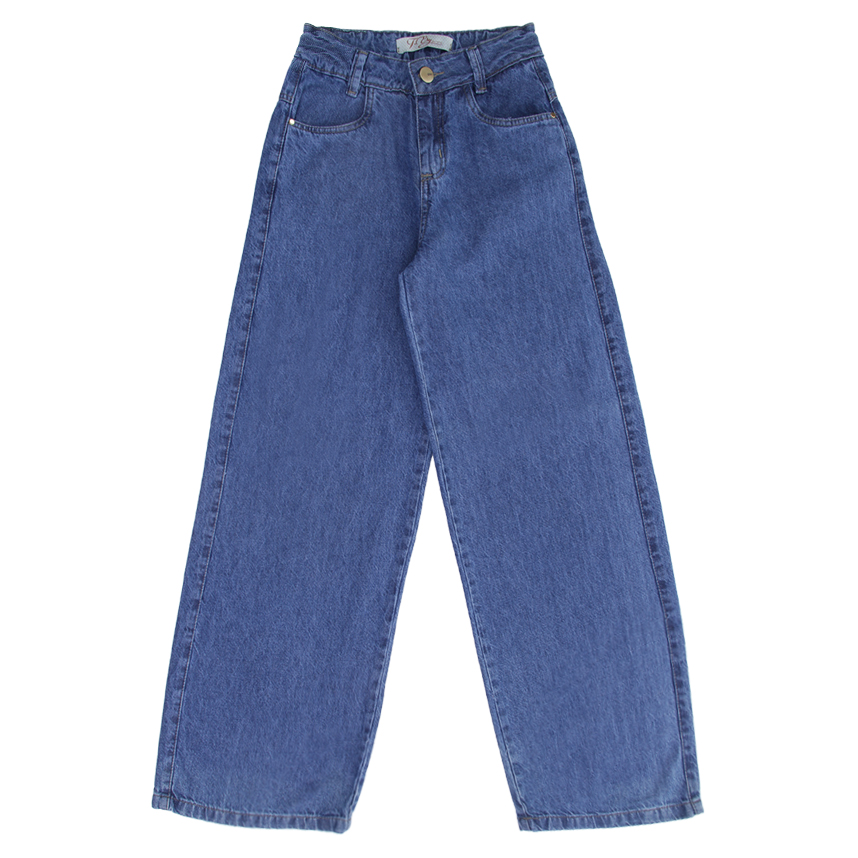 Calça Jeans Juvenil Tom Ery Feminina Wide Leg