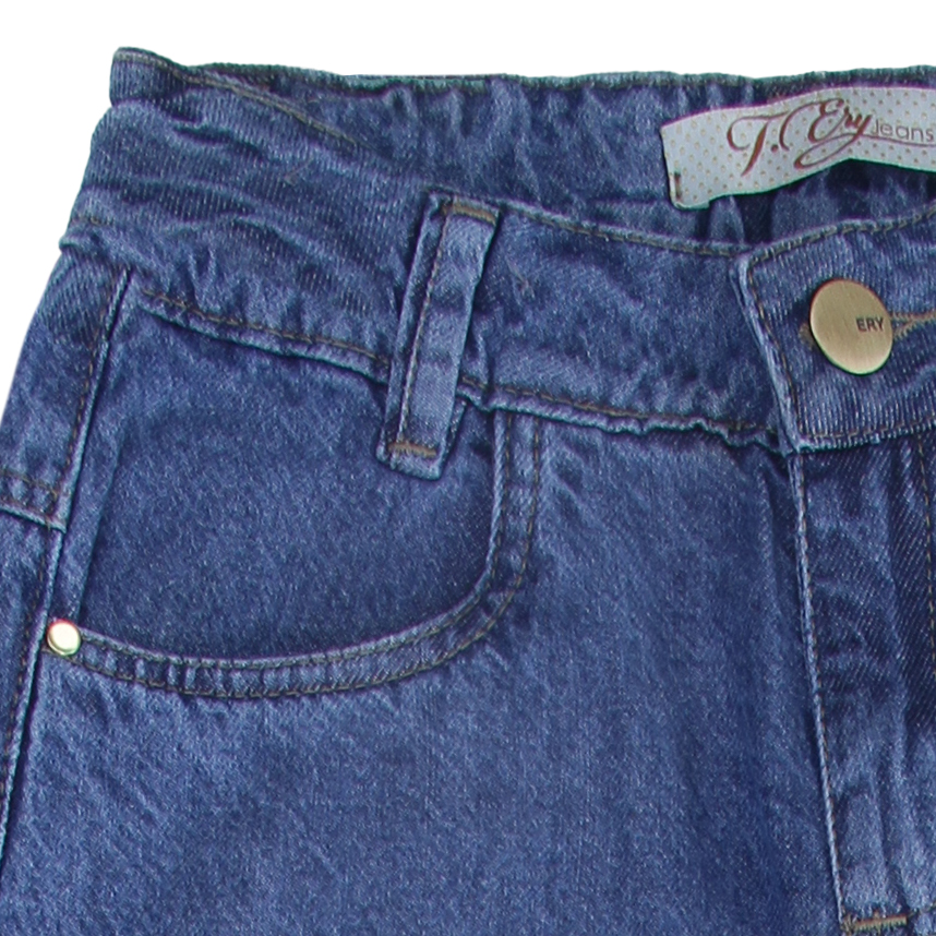 Calça Jeans Juvenil Tom Ery Feminina Wide Leg