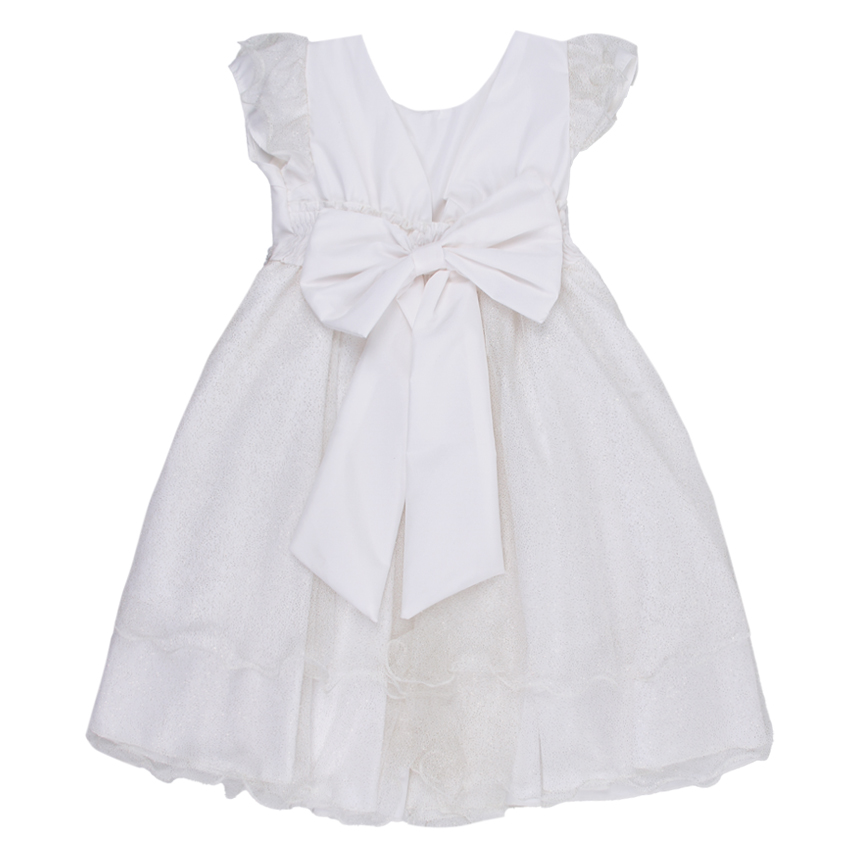 Vestido Infantil D-Luxe Aplique Strass Saia Tule