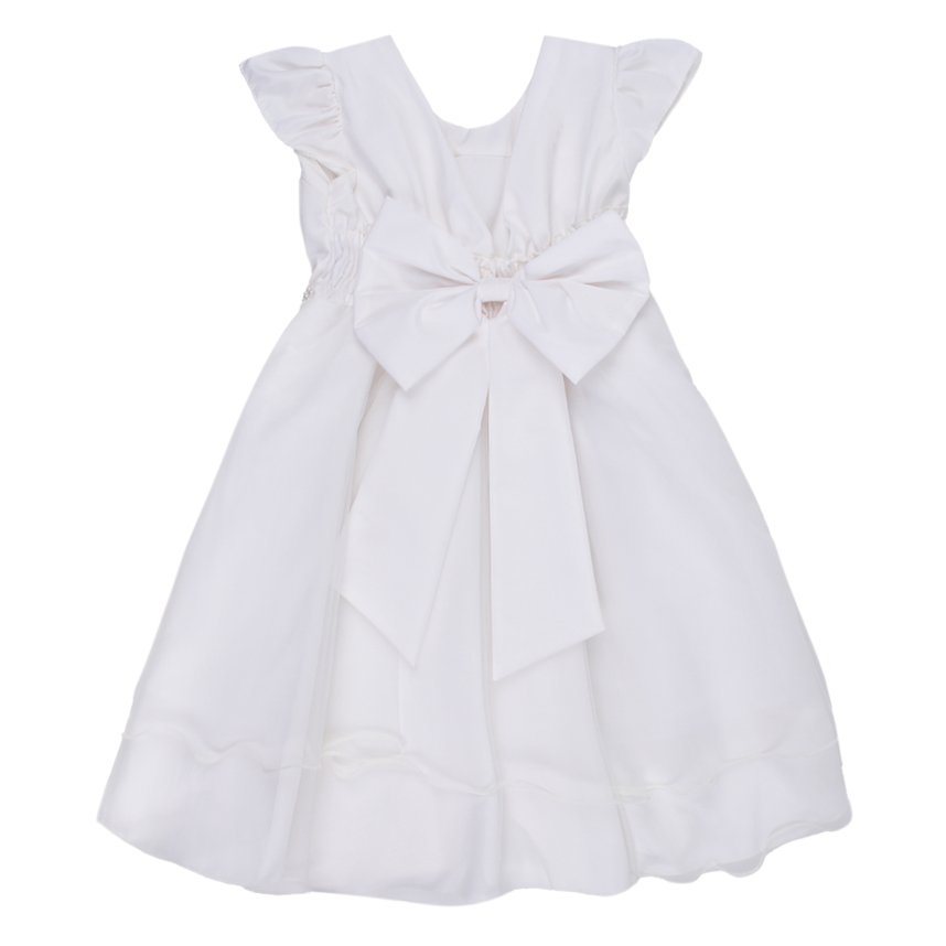 Vestido Tule Infantil D-Luxe Franzido Aplique Borboletas