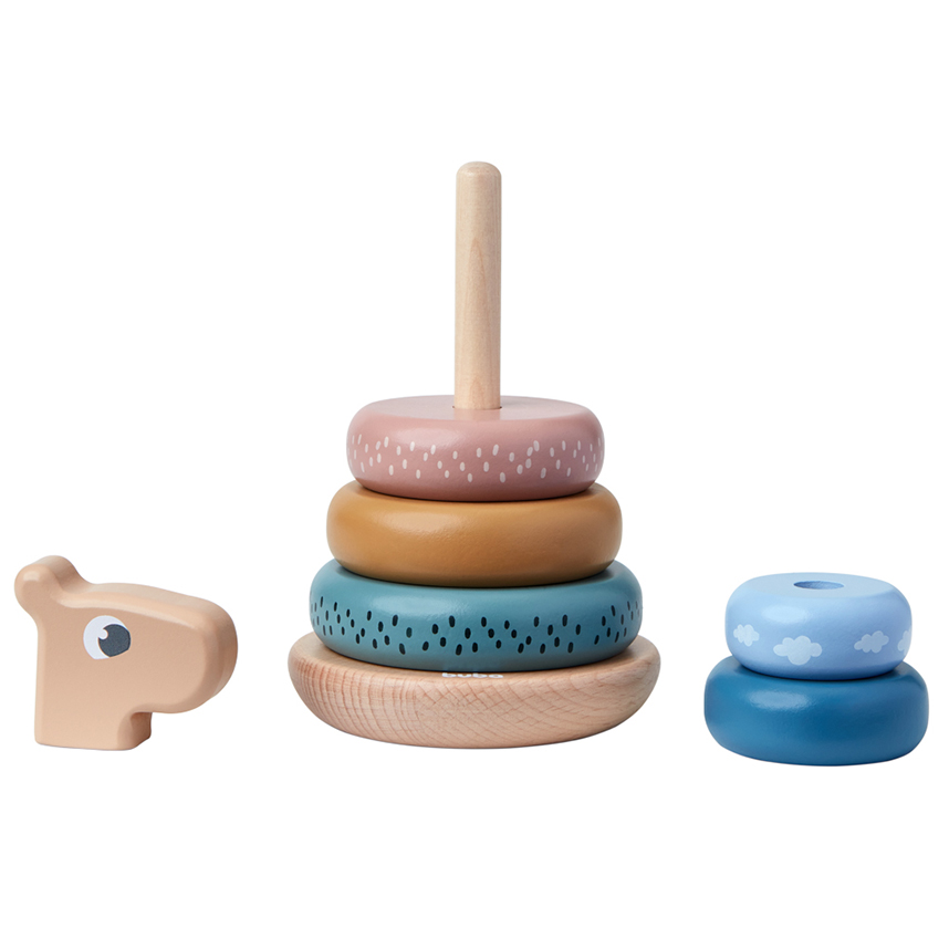 Brinquedo Educativo Bebê Buba Torre Empilhável Cloudy