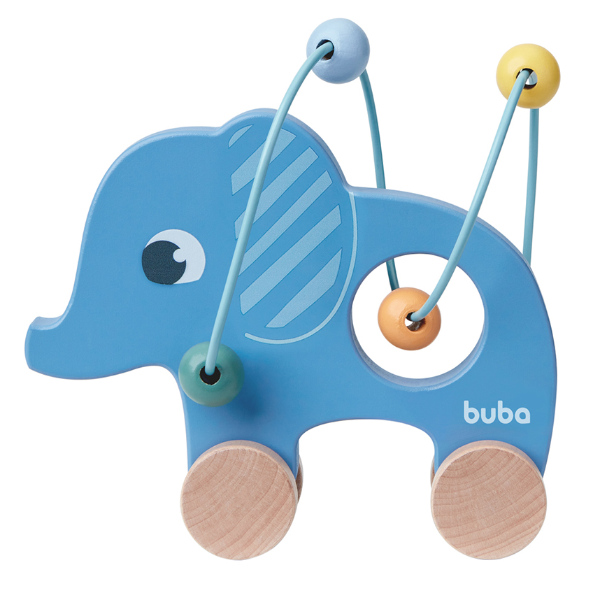 Brinquedo Educativo Bebê Buba Carrinho Elefante Cloudy