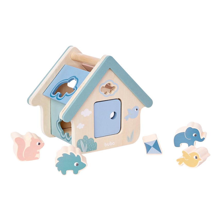 Brinquedo Educativo Bebê Buba Casinha Encaixe Cloudy