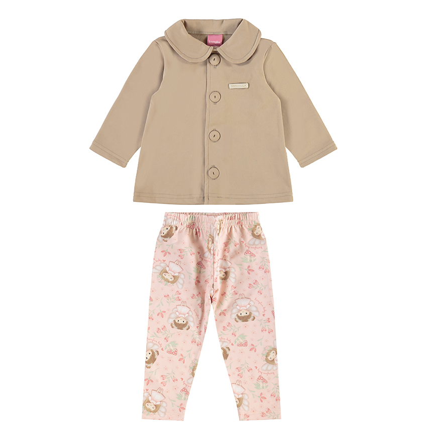 Conjunto Infantil Kamylus Blusão Bordado Cavalinho E Calça