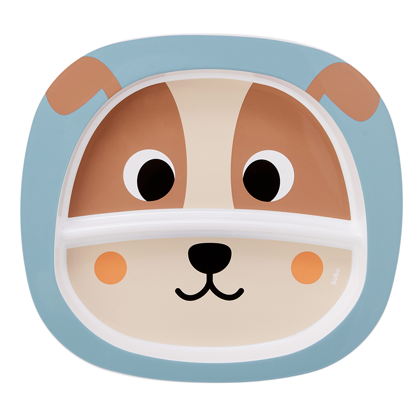 Pratinho para Bebê Buba Com Divisória Zoo Cachorro