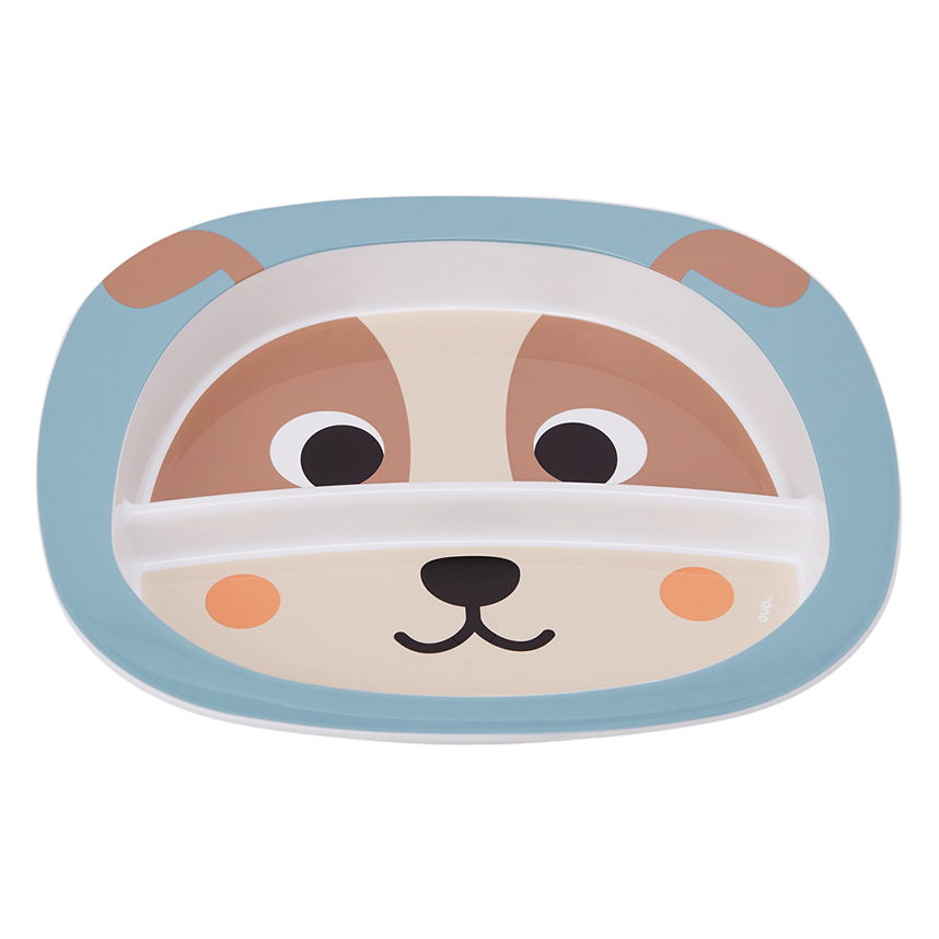 Pratinho para Bebê Buba Com Divisória Zoo Cachorro