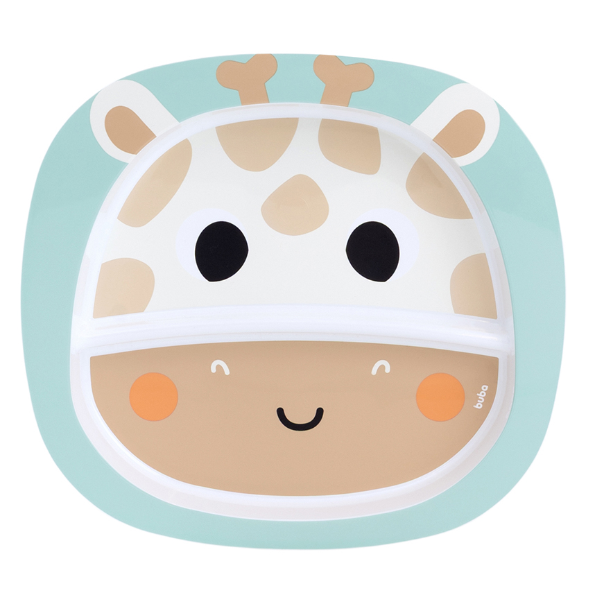 Pratinho para Bebê Buba Com Divisória Zoo Girafa