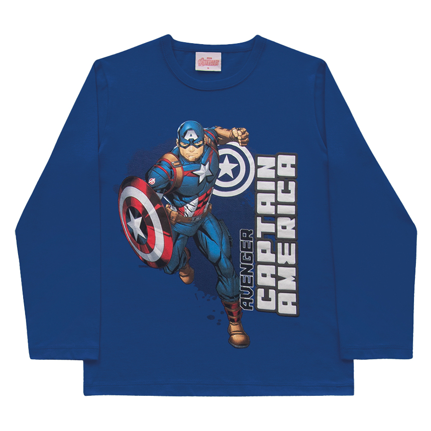 Camiseta Infantil Fakini Manga Longa Estampa Avengers Hulk