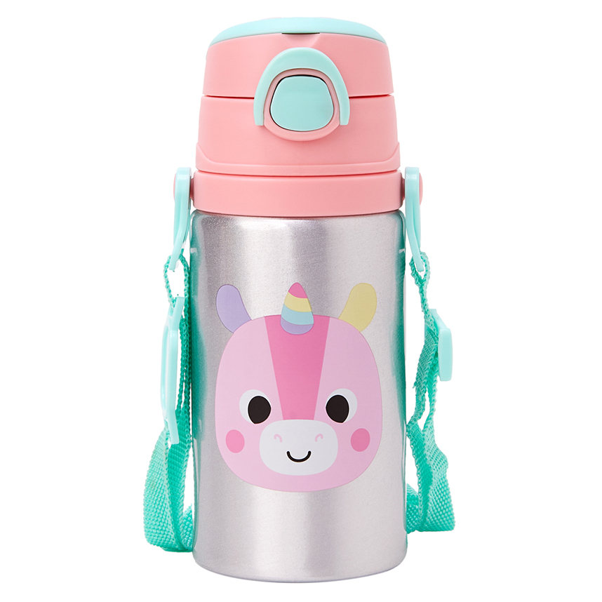 Garrafinha de Alumínio Infantil Buba Zoo Unicórnio 450 ml