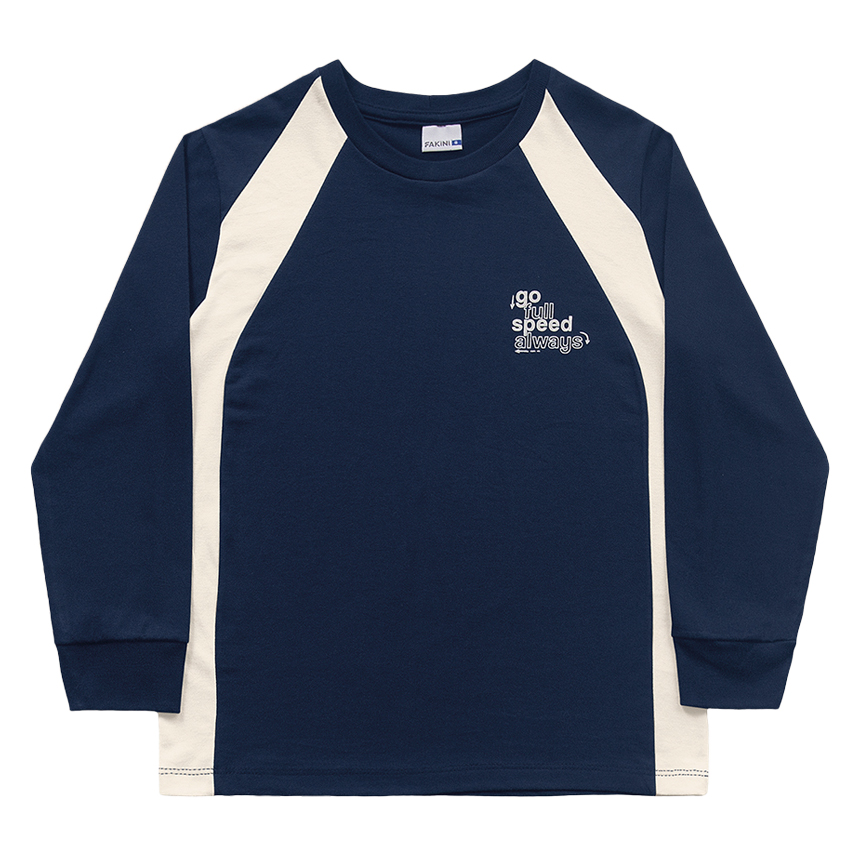 Camiseta Infantil Fakini Manga Longa Com Recortes