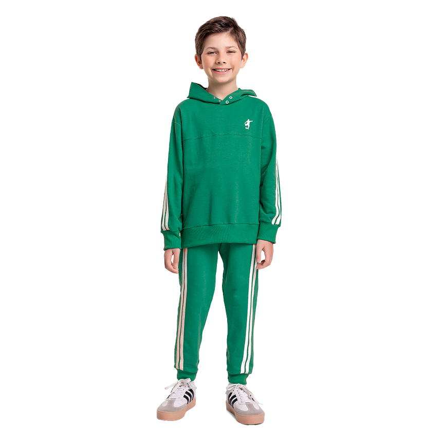 Conjunto Infantil Fakini Blusão E Calça Detalhe Listras