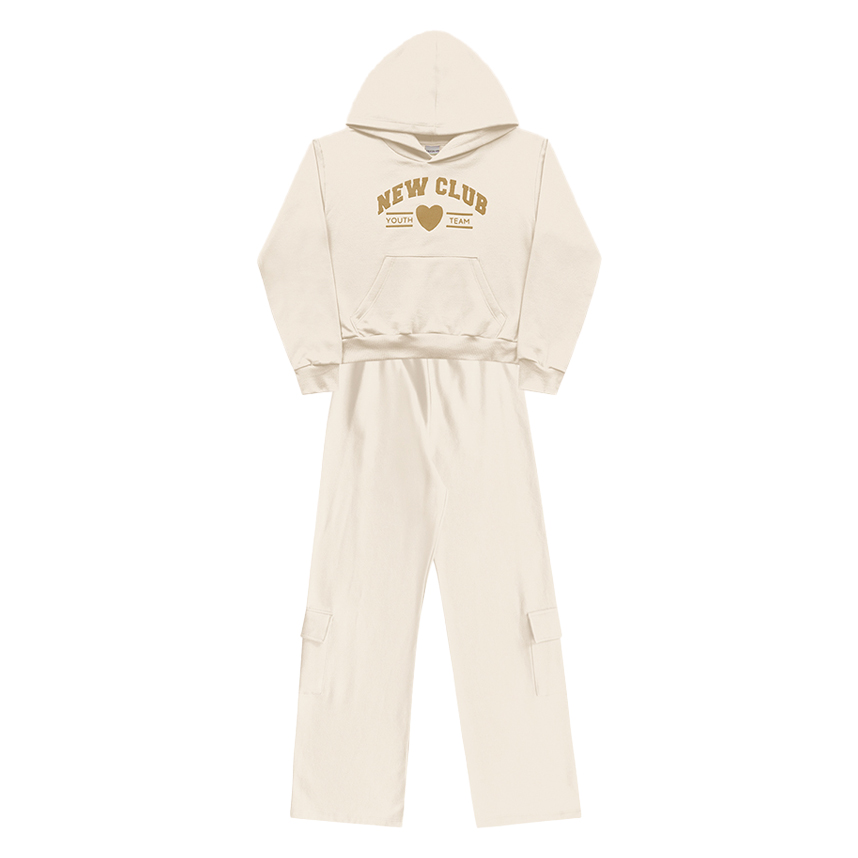 Conjunto Juvenil Fakini Blusão Estampa New Club E Calça