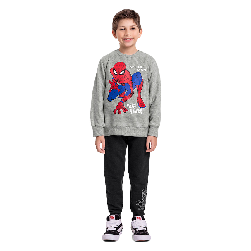 Conjunto Infantil Fakini Blusão E Calça Estampa Homem Aranha