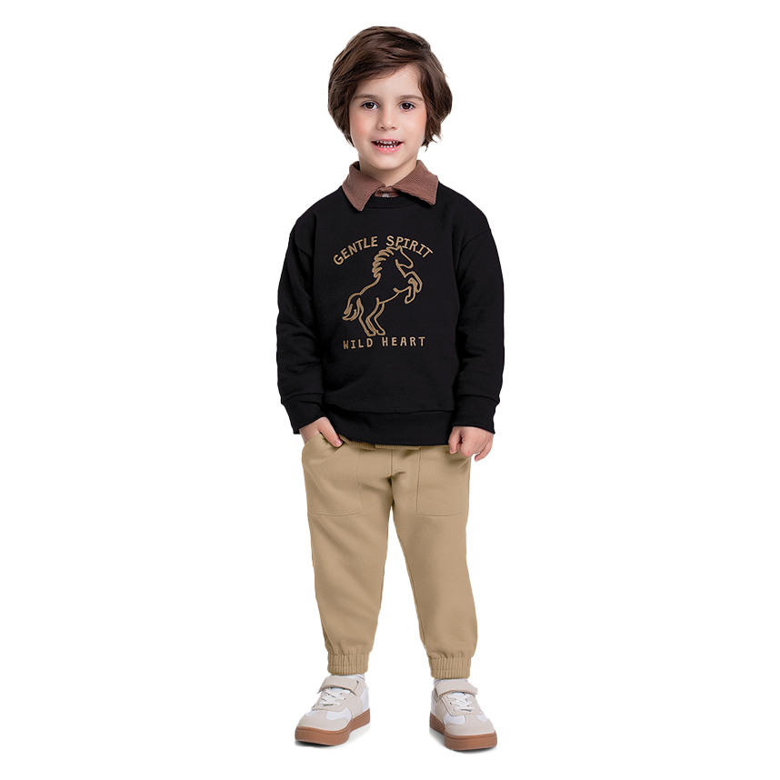 Conjunto Infantil Fakini Blusão Bordado Spirit E Calça