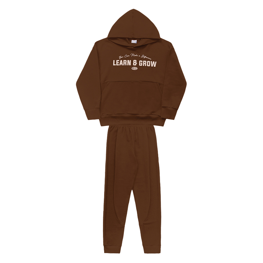 Conjunto Infantil Fakini Blusão Estampa Learn Grow E Calça