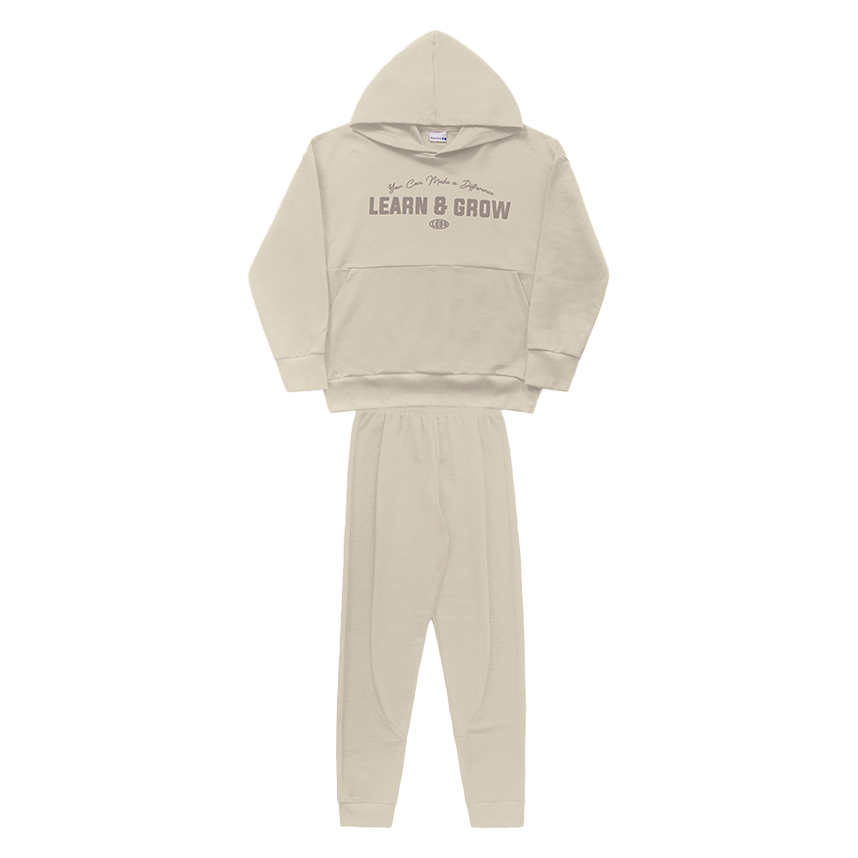 Conjunto Infantil Fakini Blusão Estampa Learn Grow E Calça